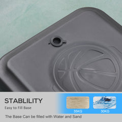 PURE 94-123cm Adjustable Height Basketball Hoop and Stand