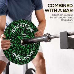 PURE Olympic Weight Plates with 5cm Holes, for Weight Lifting, 2 x 10kg