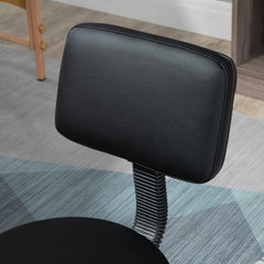 PURE Swivel Salon Chair w/ Padded Seat Back 5 Wheels Adjustable Height Salon Hairdressers Tattoo Spa Rolling Black