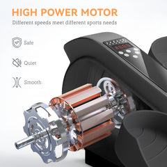 PURE Under Desk Elliptical Machine, Seated Pedal Exerciser, Mini Electric Elliptical Machine for Seniors with LCD Monitor, Remote Control and 10 Adjustable Speed, Quiet & Portable, Black