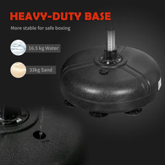 PURE Punching Bag with Stand, 133-151cm Adjustable Height, for Teens, Red/Black