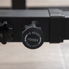 PURE Multifunction Barbell Squat Rack Stand Heavy-Duty Strength Training Dumbbell Rack Adjustable Height Weight Lifting Bench Press Dip Station for Home Gym, Black