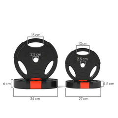 PURE Weight Plates Set, with Two 10kg and Two 5kg weights, Black