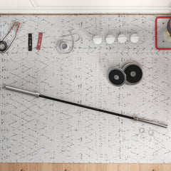 Olympic Barbell: Home Gym Essential with Spring Collars, 210cm, 2"/5cm Plate Compatible