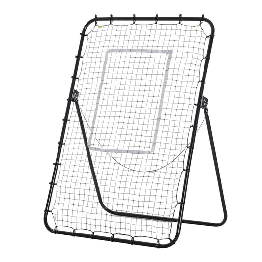PURE Foldable Football Rebounder Net, with Adjustable Angles - Black