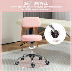 PURE 360° Swivel Seat Salon Stool - Pink