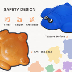 PURE 9-Piece Balance Stepping Stones with Non-Slip Edge, Indoor Outdoor Obstacle Course for Ages 3-8 Years, Multicoloured