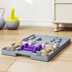 PURE 9kg Hex Dumbbells Set of 6, Hand Weights with Carry Case for Home Gym Strength Training, 2 x 1kg, 2 x 1.5kg, 2 x 2kg