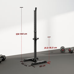 PURE Adjustable Squat Rack, Weight Strength Training Bench Press Rack Weight Bench Supporter for Home Gym Exercise, Max Load 150kg, 124-154cm