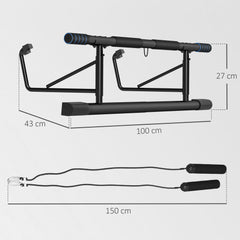 PURE Pull-Up Bar, No-Drilling Chin-Up Bar, Push-Up Stand with Resistance Bands, Padded Handles for Home Gym Exercise