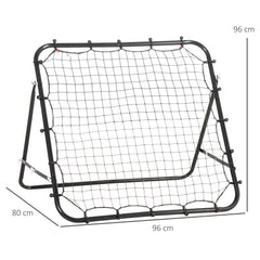 PURE Rebounder Net, Practise Kickback Goal, for Teens, Adults Training - Black