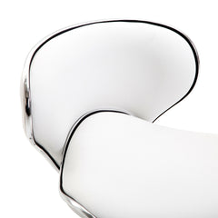 PURE Adjustable Rolling Swivel Beauty Salon Chair, Stool for Spa, Technician - White