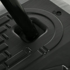 PURE 2.4-2.9m Adjustable Basketball Hoop and Stand with Weighted Base, Portable on Wheels, Black