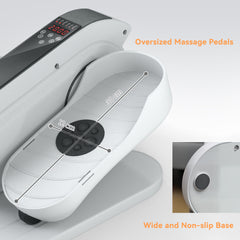 PURE Under Desk Elliptical Machine, Seated Pedal Exerciser, Mini Electric Elliptical Machine for Seniors with LCD Monitor, Remote Control and 10 Adjustable Speed, Quiet & Portable, White