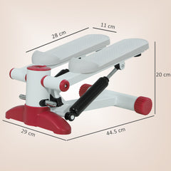 PURE Mini Stepper Machine, with LCD Monitor, Non-Slip Pedals, Grey