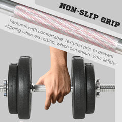 PURE 20KG Adjustable Weights Dumbbells Set, Dumbbell Hand Weights for Home Office Gym Body Fitness Lifting Training, Black