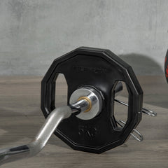 PURE Olympic Weight Plates Set, Metal and Rubber Bumper Plates Weights Discs with 2"/5cm Holes, for Home Gym Weight Lifting Strength Training, 2 x 5kg, Black