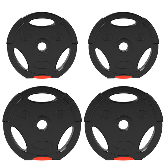 PURE Weight Plates Set, with Two 7.5kg and Two 5kg weights, Black