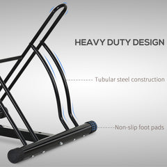 PURE 2 Bike Floor Parking Stand Rack Indoor Outdoor Ground Reversible - Black