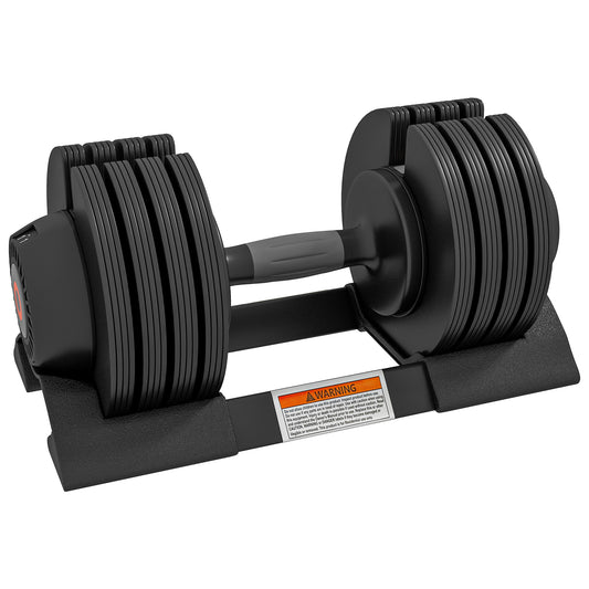 PURE Adjustable Dumbbells Set, 4-in-1 Weights Set with Storage Tray, Non-Slip Handle, 6kg, 11kg, 16kg, 20kg