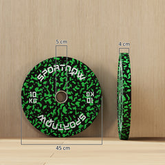 PURE Olympic Weight Plates with 5cm Holes, for Weight Lifting, 2 x 10kg