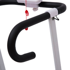 PURE Folding Treadmill with Incline, Walking Pad Treadmill for Home, 1-10km/h Under Desk Running Machine with LCD Display and Wheels, No Assembly, White