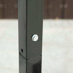 PURE 2.6-3.1m Adjustable Basketball Hoop and Basketball Stand w/ Backboard and Weighted Base, Portable on Wheels, Black