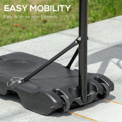 PURE Adjustable Basketball Hoop and Stand, with Wheels and Weight Base, Blue