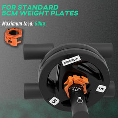 PURE Tib Bar with 2 x 5kg Olympic Weight Plates, Tibialis Trainer Calf Raise Machine for Shin Splints and Knee Pain Relief, for Home, Gym, Lifting and Strength Training