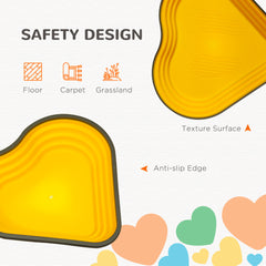 PURE 11-Piece Heart-Shaped Kids Balance Stepping Stones and Motor Skills, Multicoloured