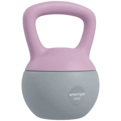 PURE 6KG Soft Kettlebell, Kettle Bell with Non-Slip Handle for Home Gym, Weight Lifting, Strength Training, Purple/Grey