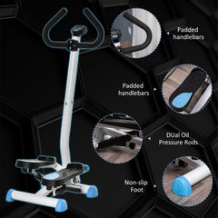 PURE Twister Stepper, Step Machine with Adjustable Resistance, LCD Screen - Blue