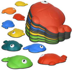 PURE 9 Pcs Balance Stepping Stones Kids for Sensory with Non-slip Edge, Stackable Outdoor Indoor Obstacle Course