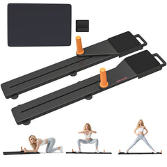 PURE Push Up Board Set of 2, Portable Press Up Board with Dual Glide Rails, Knee Pad, Pushup Stand Pilates Reformer Machine for Home Gym, Multifunctional Workout Equipment for Men & Women
