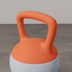 PURE 10KG Soft Kettlebell, Kettle Bell with Non-Slip Handle for Home Gym, Weight Lifting, Strength Training, Orange/Grey