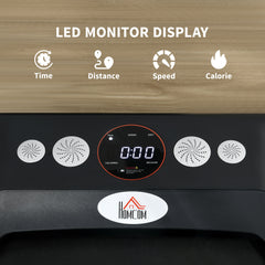 PURE Foldable Walking Treadmill, with LED Display and Wheels, for Home, Office, Gym, Blue