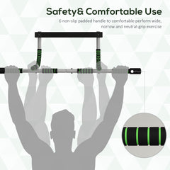 PURE Pull-Up Bar for Doorway, Home Fitness Door Horizontal Push up Bar for Indoor Gym Upper Body Workout, Green