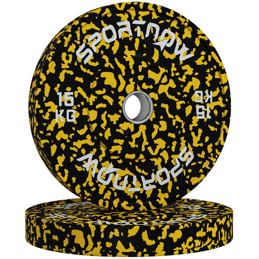 PURE Olympic Weight Plates with 5cm Holes, for Weight Lifting, 2 x 15KG