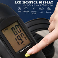 PURE Portable Pedal Exerciser, Mini Exercise Bike with 8 Levels Magnetic Resistance and LCD Display, Cycle Leg Exerciser Sitting Down