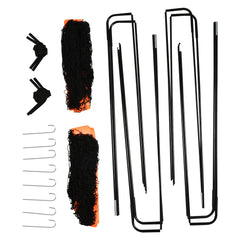 PURE Set of 2 Football Goal Net 6 x 3 ft Foldable Outdoor Sport Training Teens Adults Football with Carrying Bag Orange