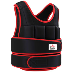 PURE 20kg Weighted Vest, Adjustable Running Weight Vest with 38 Weight Bags for Men or Women Cardio Exercise, Black and Red