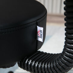 PURE Swivel Salon Chair w/ Padded Seat Back 5 Wheels Adjustable Height Salon Hairdressers Tattoo Spa Rolling Black