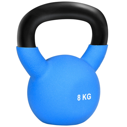 PURE Soft Kettlebell, 8kg Kettle Bell with Non-Slip Handle for Home Gym Weight Lifting and Strength Training, Blue