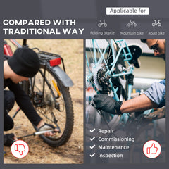 PURE Folding Bike Repair Stand Bicycle Bike Stand For Maintenance Display Cycle Rack with Tool Tray, Height Adjustable