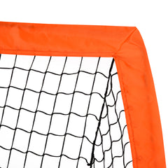 PURE Set of 2 Football Goal Net 6 x 3 ft Foldable Outdoor Sport Training Teens Adults Football with Carrying Bag Orange