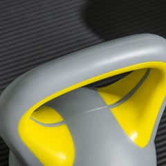 PURE Kettlebell, 4kg Kettle Bells with Handle for Home Gym Weight Lifting and Strength Training, Yellow and Grey