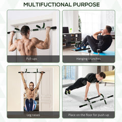 PURE Pull-Up Bar for Doorway, Home Fitness Door Horizontal Push up Bar for Indoor Gym Upper Body Workout, Green