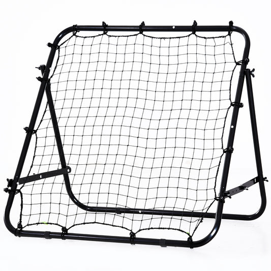PURE Adjustable Rebounder Net Kickback Target Goal for Teens Adults Training, Black
