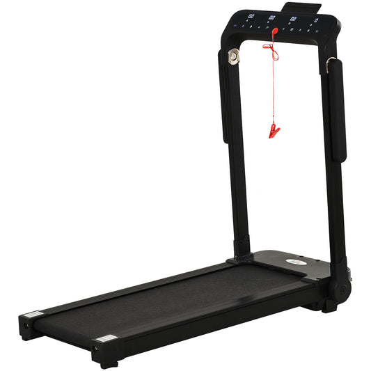 PURE 600W Foldable Steel Motorised Treadmill Running Machine w/ LCD Monitor Black