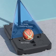 PURE 2.3-3.05m Basketball Hoop and Stand, with Weighted Base, Wheels, Black